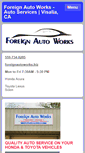 Mobile Screenshot of foreignautoworks.biz